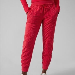 Athleta Attitude Lined Pant Red 8